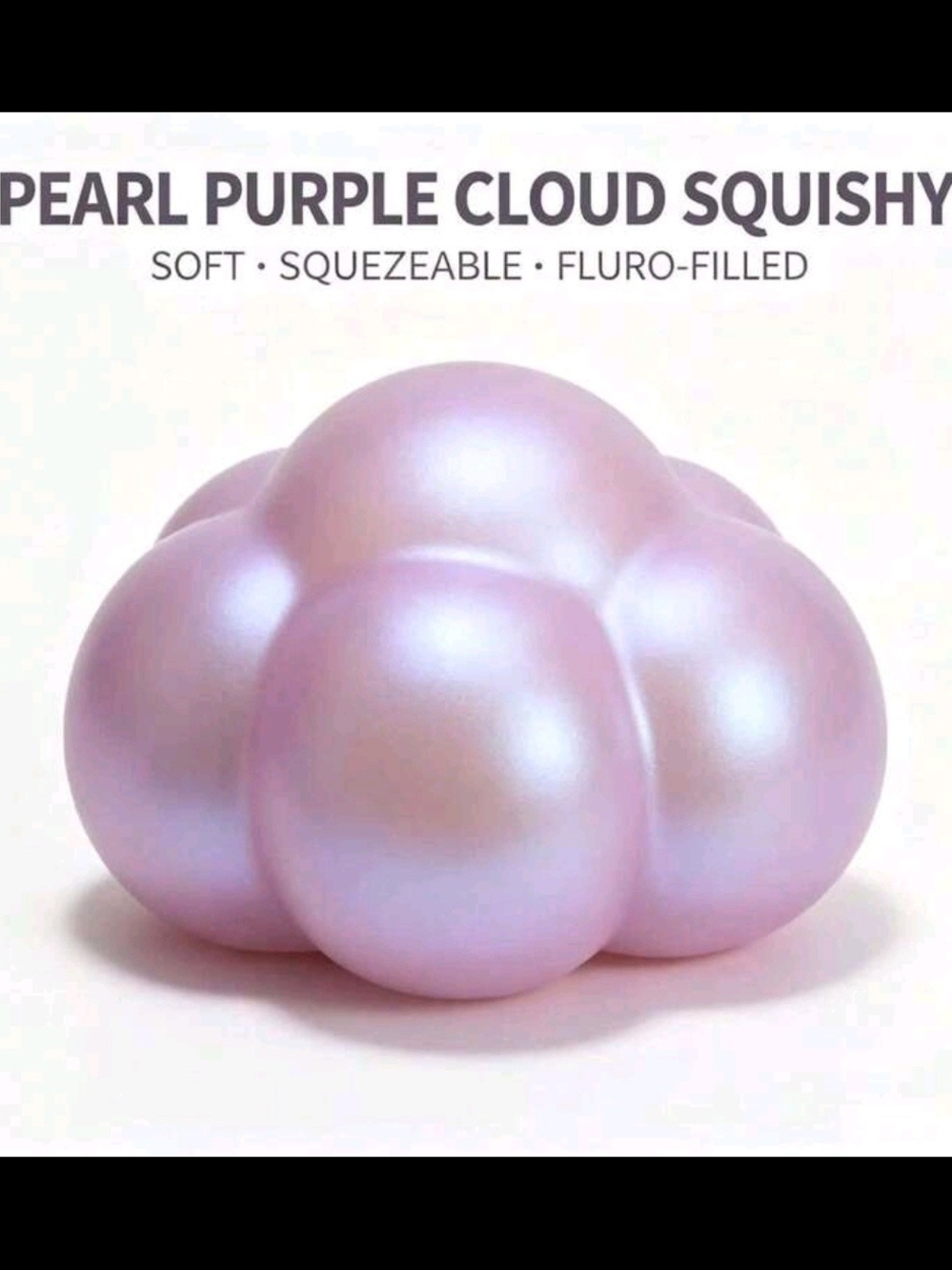 Needoh Schylling Pearl Purple Cloud Squishy Stress Ball - Relaxing Hand Toy
